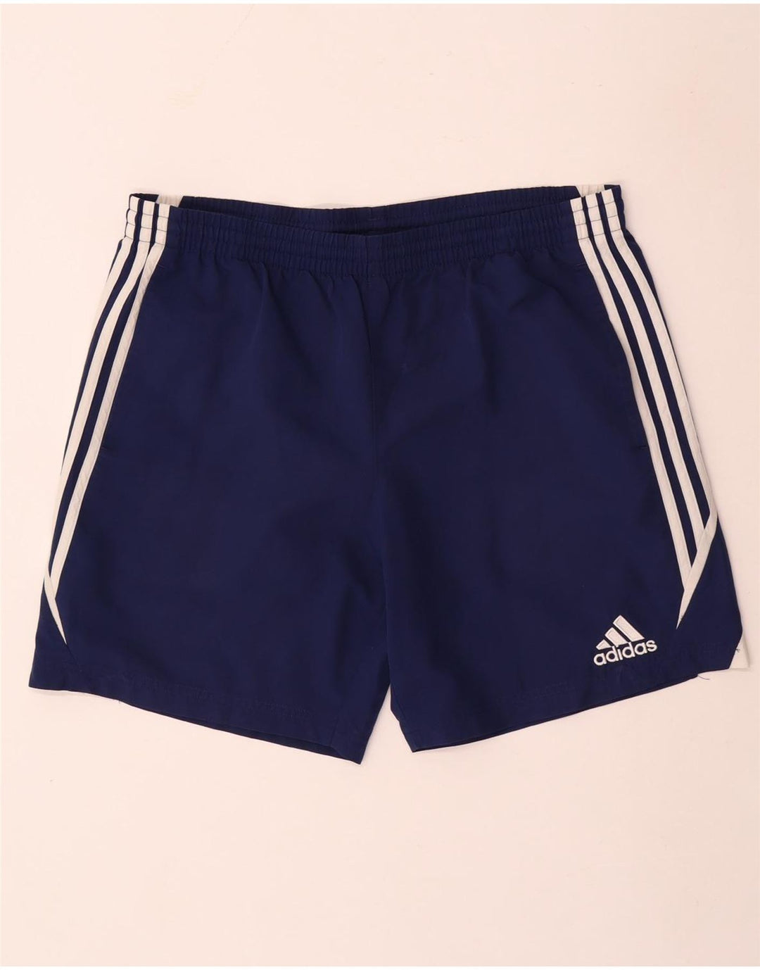Мужские спортивные шорты Adidas, большие темно-синие, полиэстер с цветными блоками