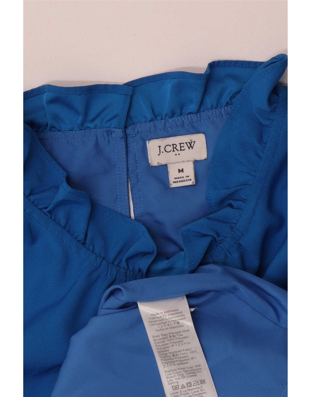 Женская блузка без рукавов J. Crew, топ UK 14, средний синий полиэстер