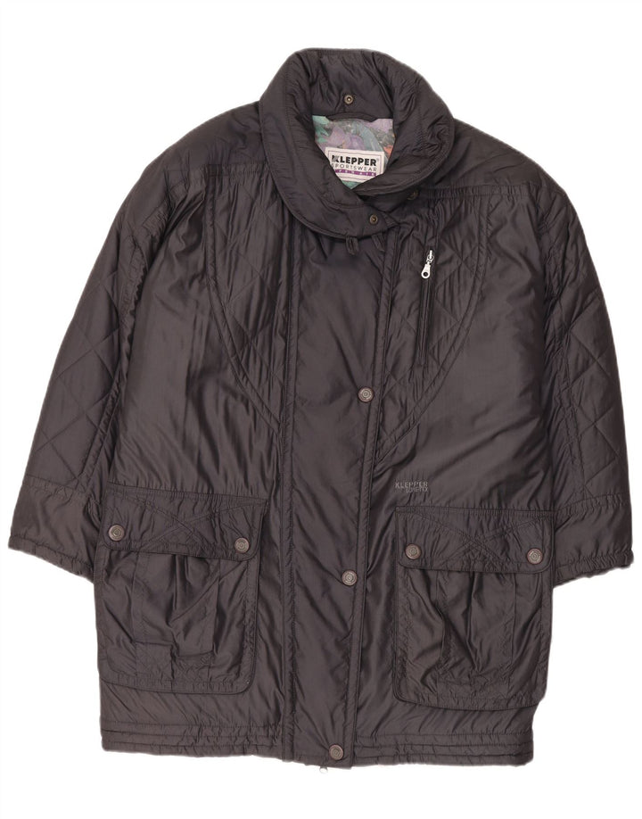 KLEPPER Женское длинное стеганое пальто Gore-Tex EU 38 Средне-серый полиамид