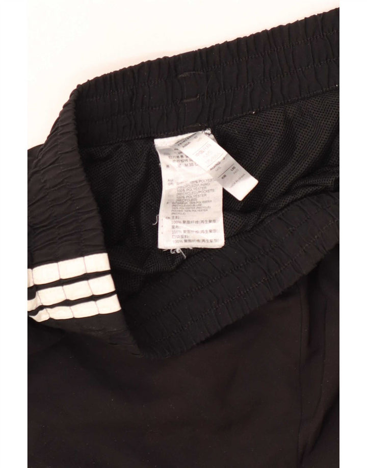Мужские спортивные шорты Adidas среднего размера из полиэстера черного цвета