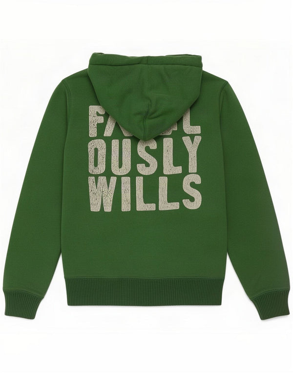Женский джемпер с капюшоном оверсайз с рисунком Jack Wills, размер 8, маленький, зеленый, хлопок, Великобритания