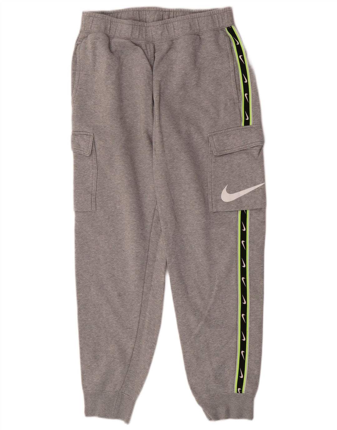Мужские спортивные брюки-карго с графическим рисунком Nike, джоггеры среднего серого цвета с цветными блоками