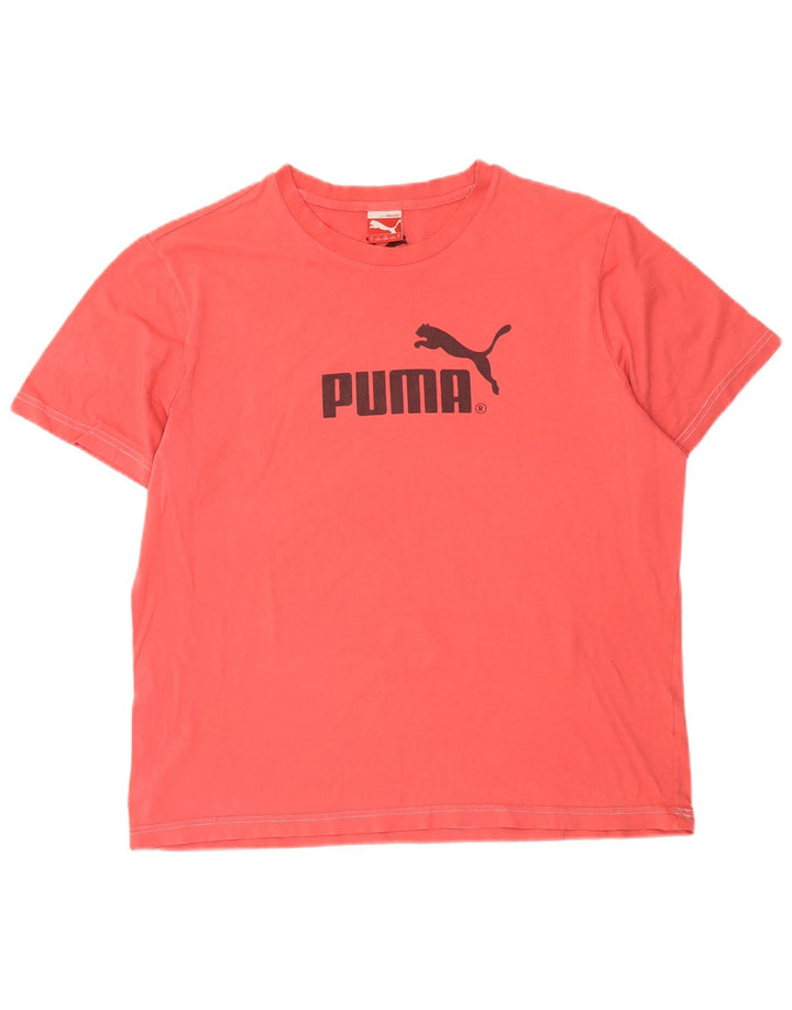 Мужская футболка с рисунком Puma, большой красный хлопок