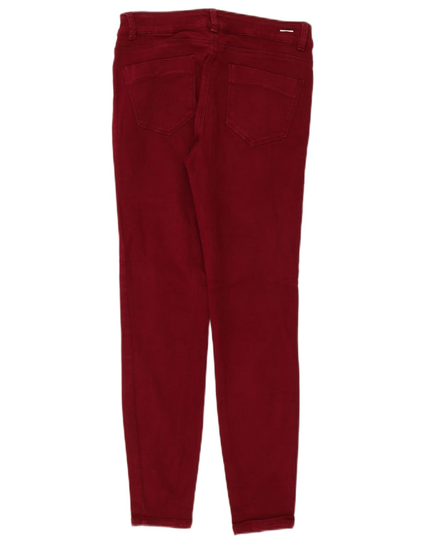 Женские джинсы скинни Zara EU 38, маленькие W28 L27, бордовые