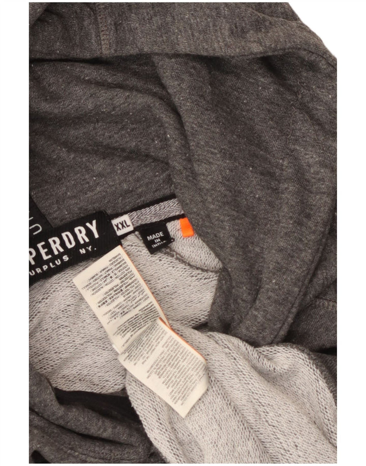 Мужской джемпер с капюшоном Superdry 2XL, серый полиэстер