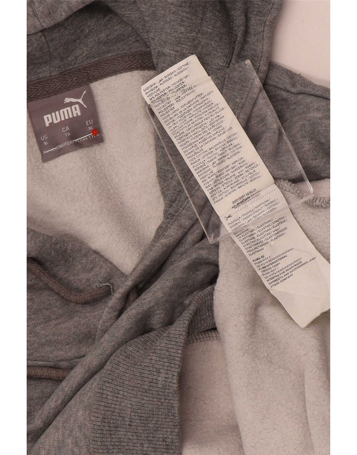 Мужской джемпер с капюшоном стандартного кроя Puma XL, серый полиэстер