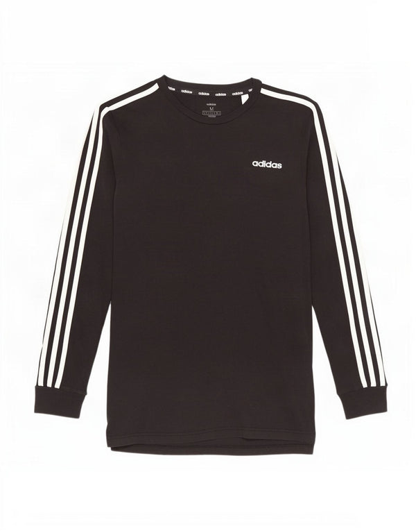 Мужской топ Adidas с длинным рукавом, средний черный хлопок