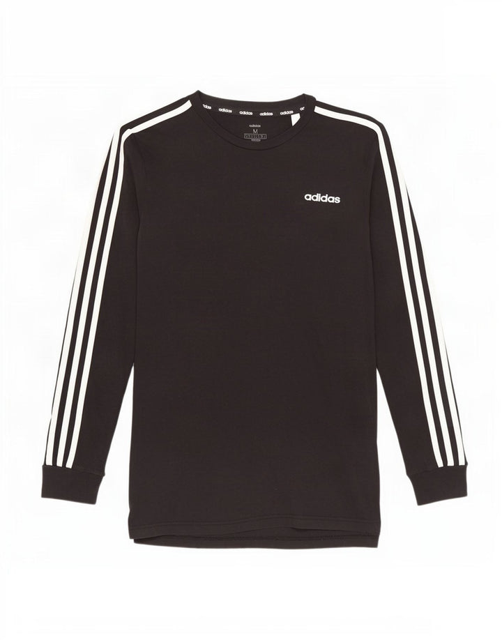 Мужской топ Adidas с длинным рукавом, средний черный хлопок