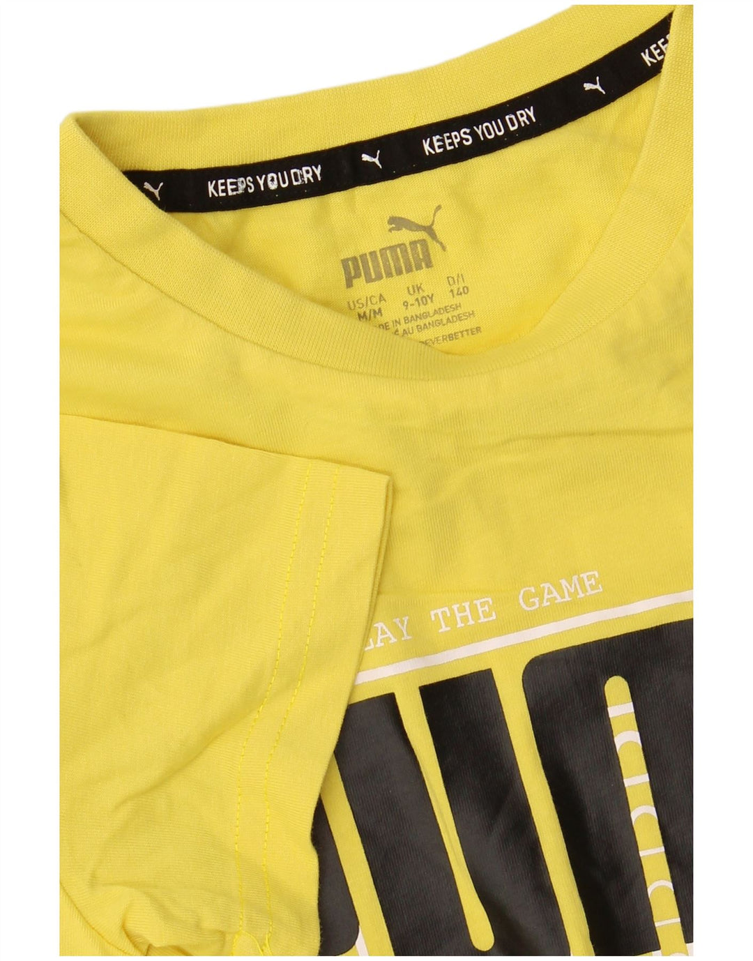 Футболка с рисунком PUMA для мальчиков, топ 9-10 лет, желтый