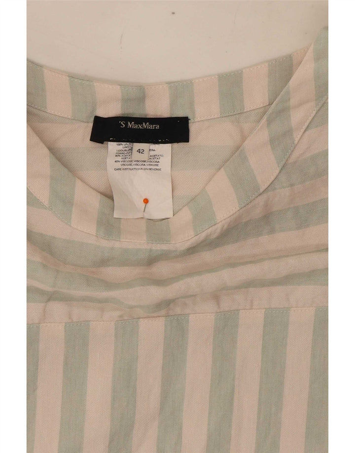 Женское платье прямого кроя Max Mara EU 42, большая белая полоска из ацетата