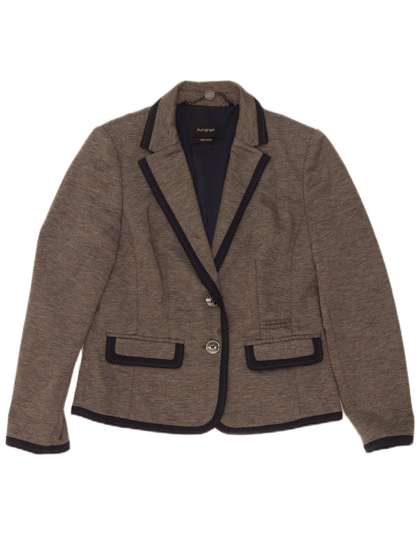 Женский пиджак Marks & Spencer Autograph с 2 пуговицами, Великобритания 12, средний серый
