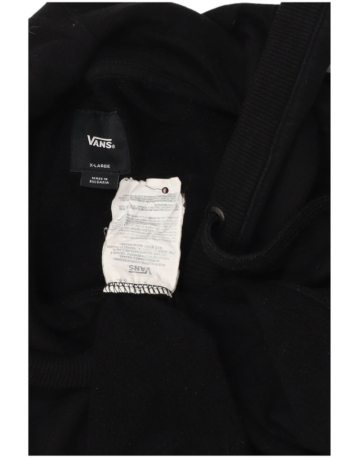 Мужской джемпер с капюшоном с рисунком VANS XL, черный, хлопок