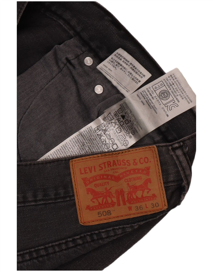 Мужские прямые джинсы Levi's 508 W36 L27 серые, хлопок