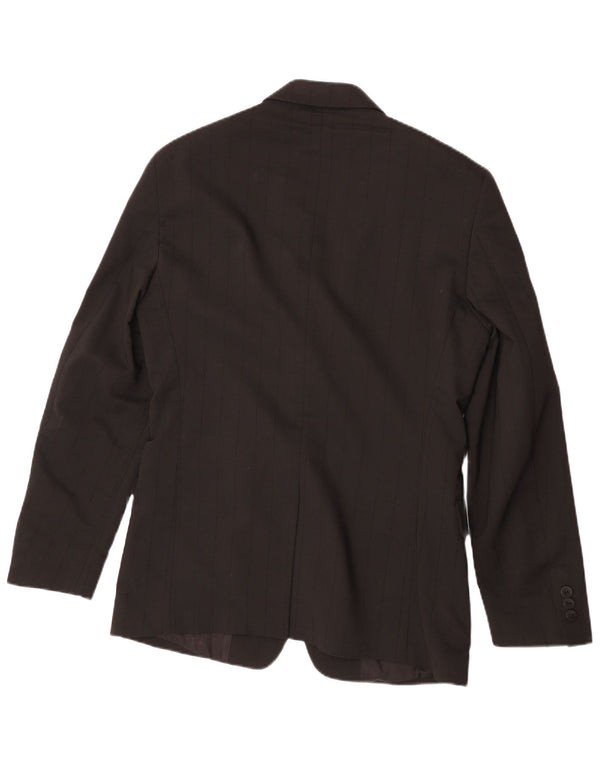 Versace Мужской пиджак на 3 пуговицах IT 48 Medium Black в тонкую полоску Classic