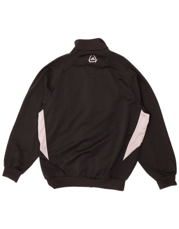 Мужская спортивная куртка Adidas UK 42/44, большой черный полиэстер с цветными блоками