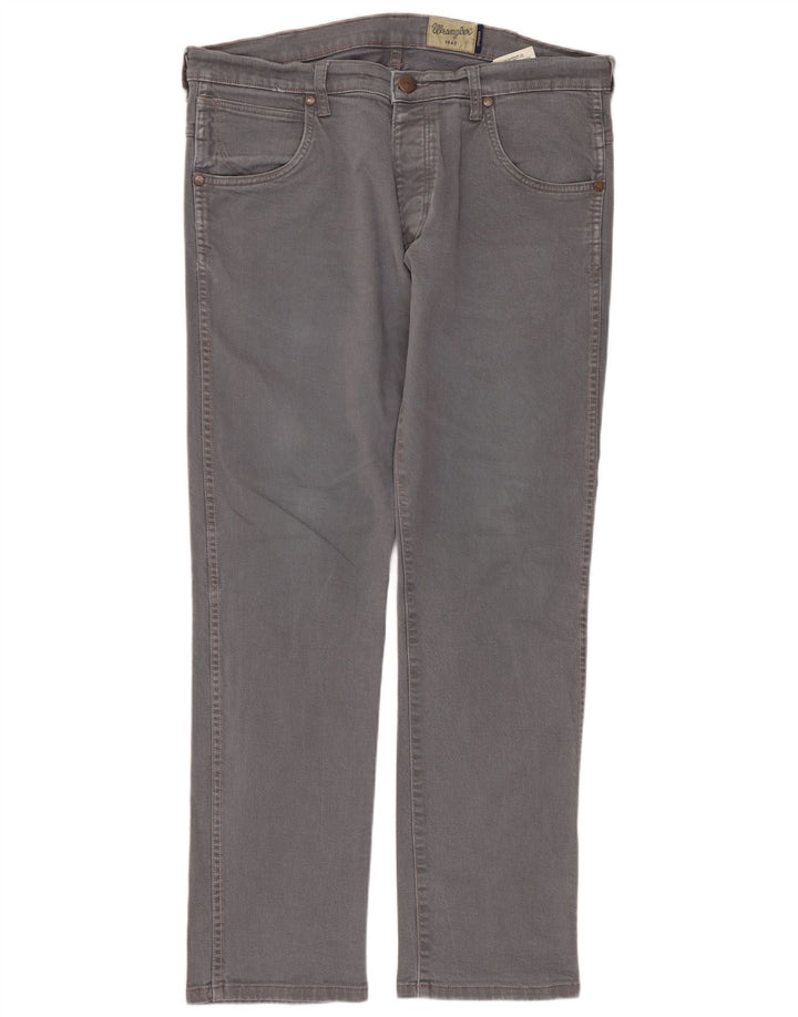 Мужские прямые джинсы Wrangler Spencer W34 L32, серый хлопок
