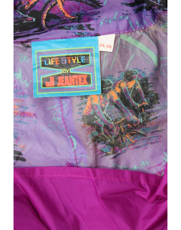 Мужской пуловер от дождя J JEANTEX с капюшоном, Великобритания, 44/46, 2XL, фиолетовый, с цветными блоками