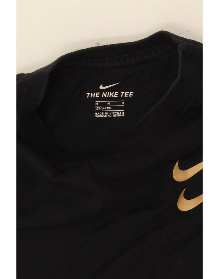 Футболка с рисунком Nike для мальчиков, топ 10–11 лет, средний черный