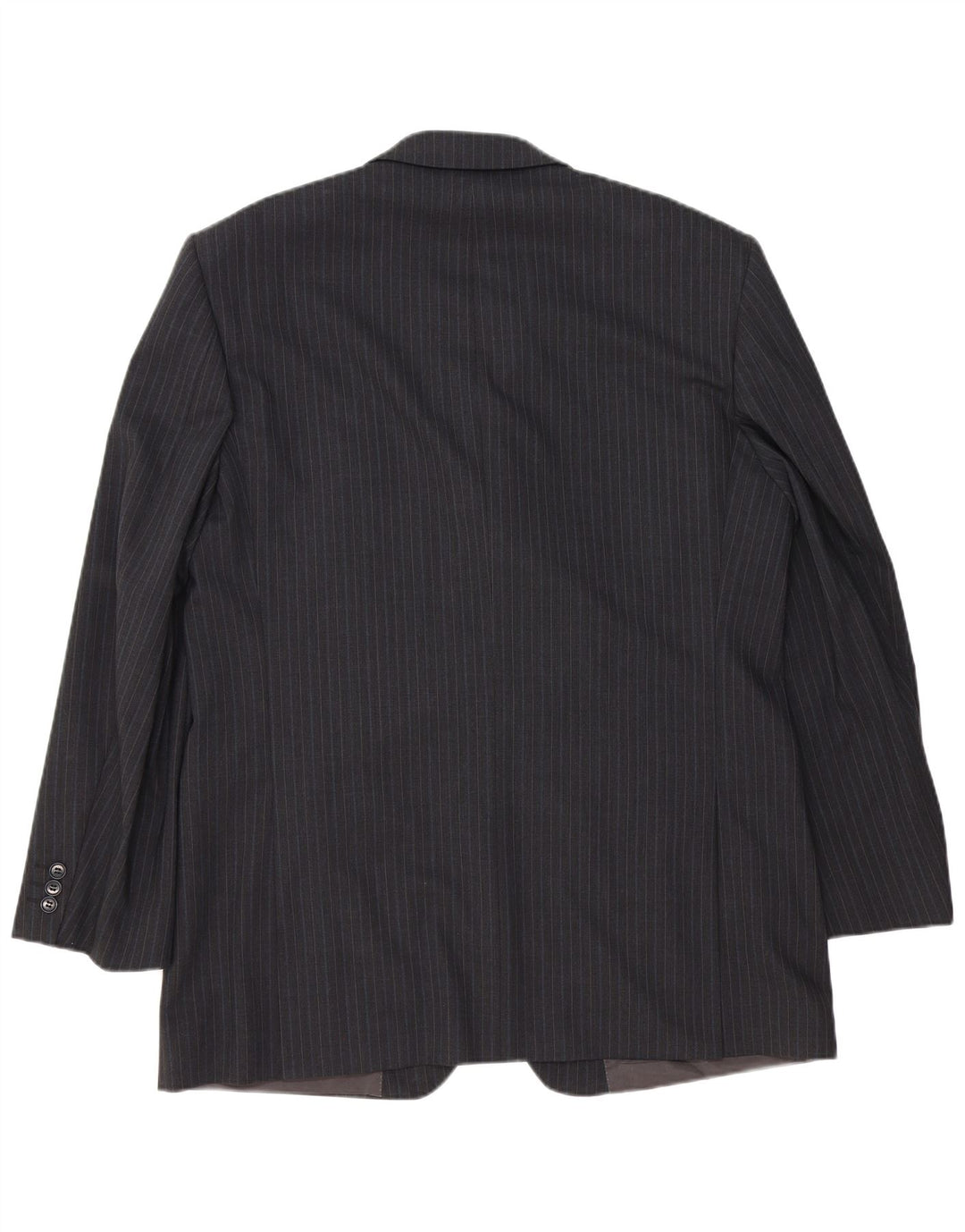 BALMAIN Mens Paris 3 Button Blazer Jacket UK 44 2XL Grey Pinstripe