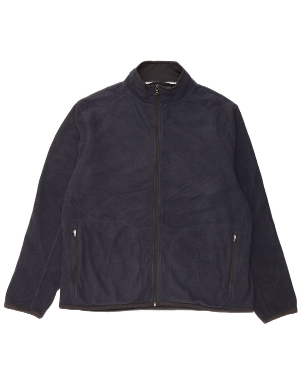 Мужская флисовая куртка Marks & Spencer UK 42 XL темно-синяя, полиэстер