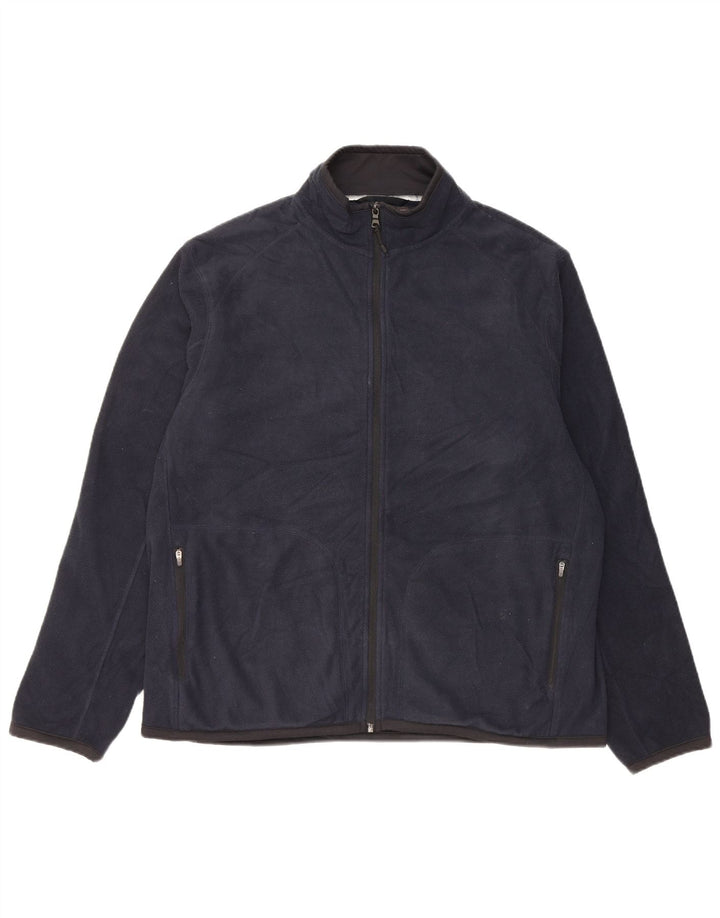 Мужская флисовая куртка Marks & Spencer UK 42 XL темно-синяя, полиэстер