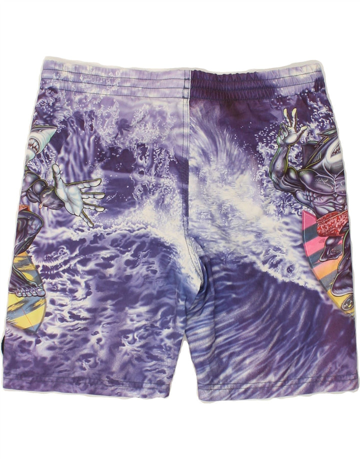 MAUI AND SONS Boys Graphic Swimming Shorts 11-12 Years XL  Purple | Vintage Maui and Sons | Thrift | Second-Hand Maui and Sons | Used Clothing | Messina Hembry 