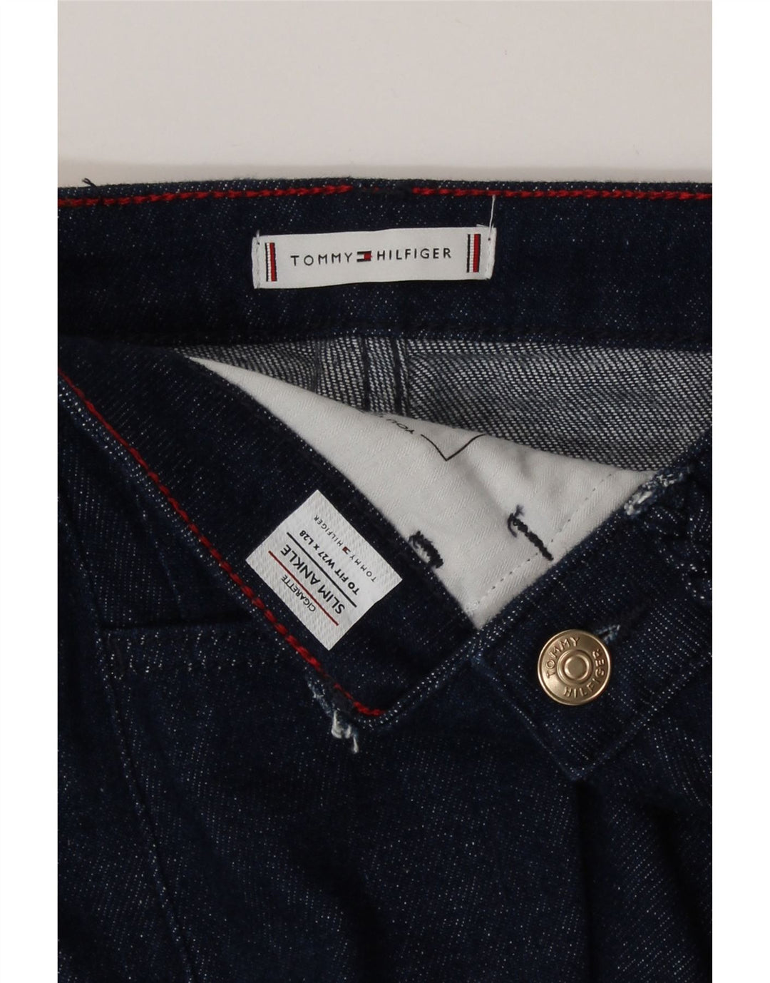 Женские узкие джинсы Tommy Hilfiger W27 L28 Темно-синие