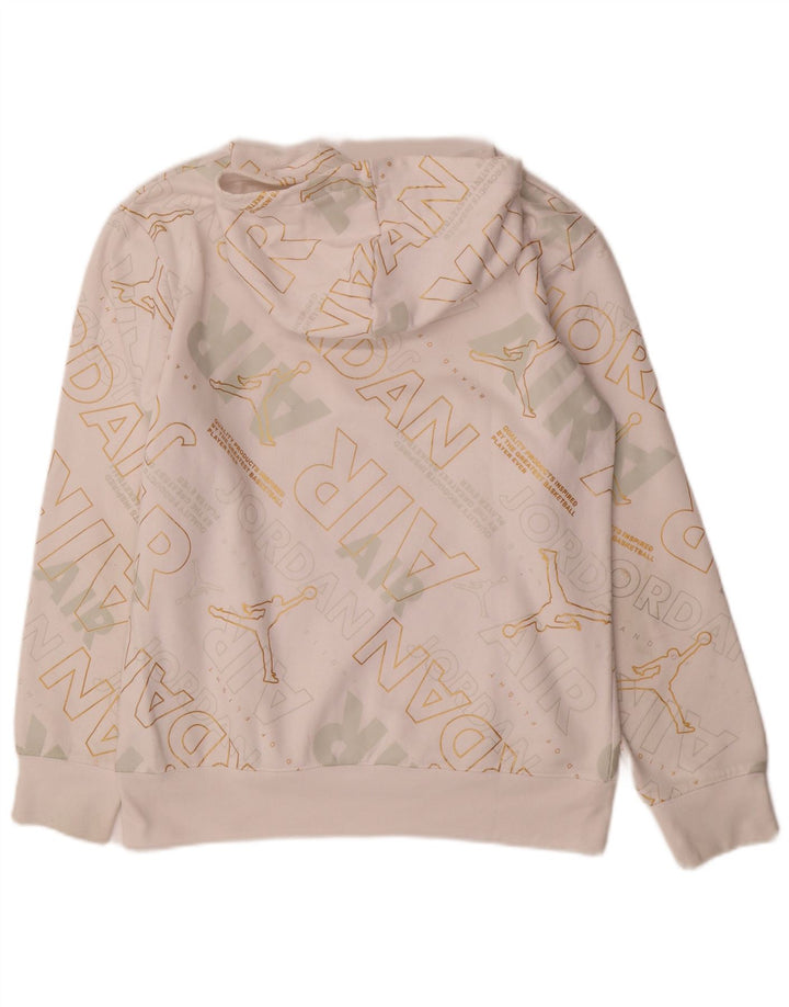 Джемпер с капюшоном JORDAN для мальчиков с рисунком, 13–14 лет, размер XL, белый хлопок