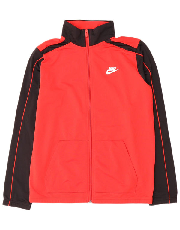 Спортивный костюм Nike для мальчиков, верхняя куртка 13–14 лет, XL, красный полиэстер с цветными блоками