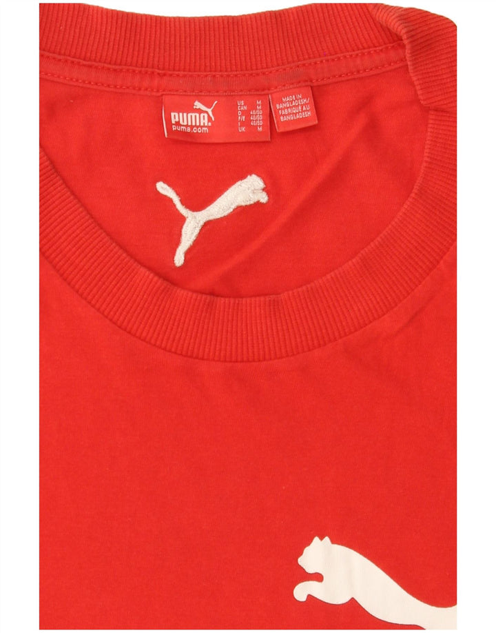 Мужская футболка с рисунком PUMA, средний красный