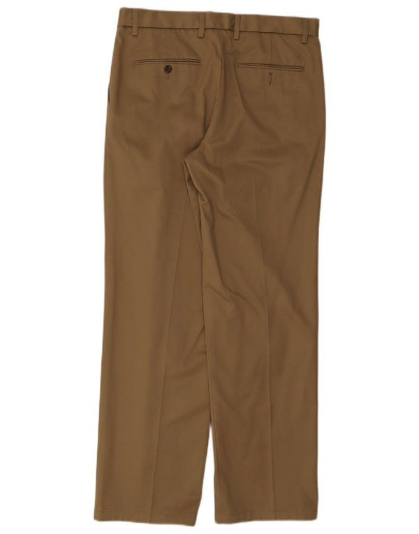 Dockers Mens Classic Fit Pegged Chino Trousers W32 L32 Beige Cotton