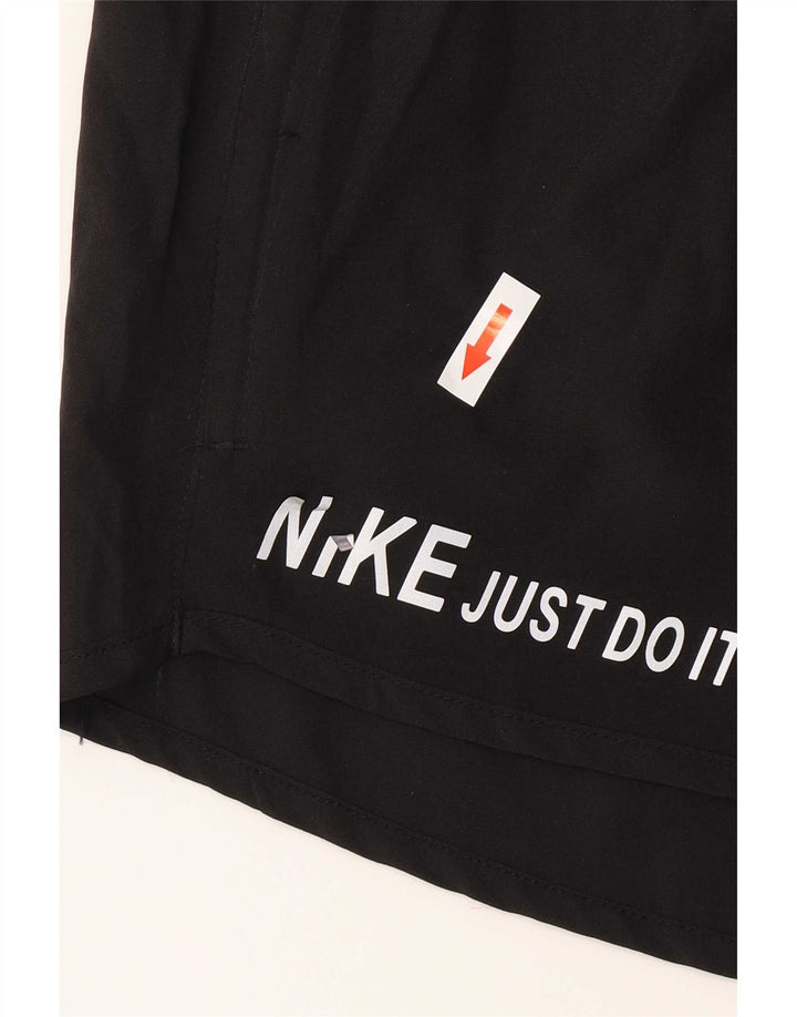 Женские спортивные шорты Nike Dri Fit с графическим рисунком UK 12, средний черный полиэстер
