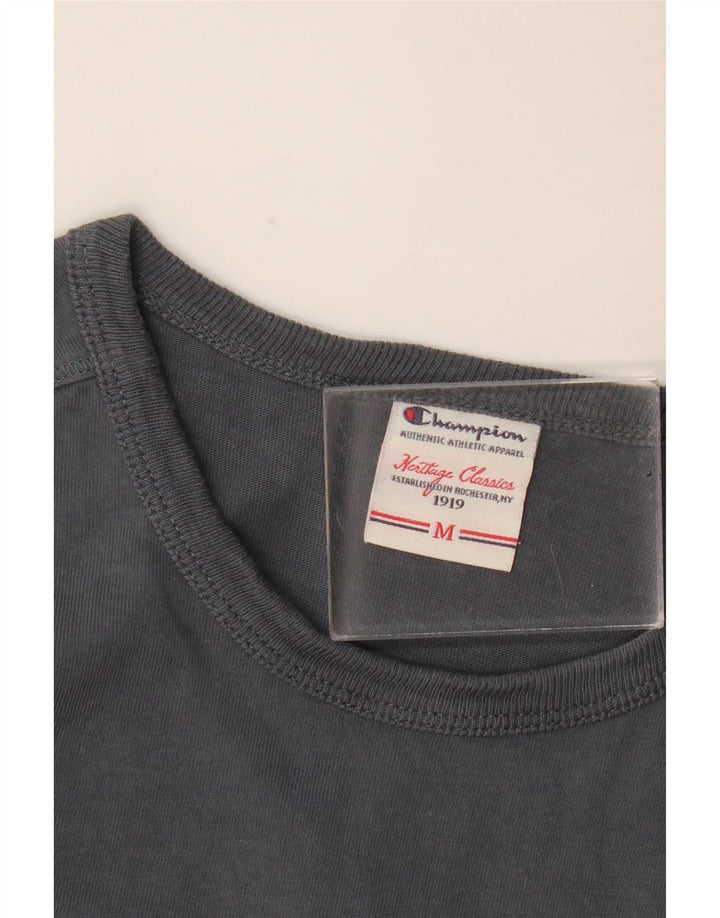 Женский топ Champion Heritage Classics с длинным рукавом и графикой, Великобритания 12, средний серый цвет