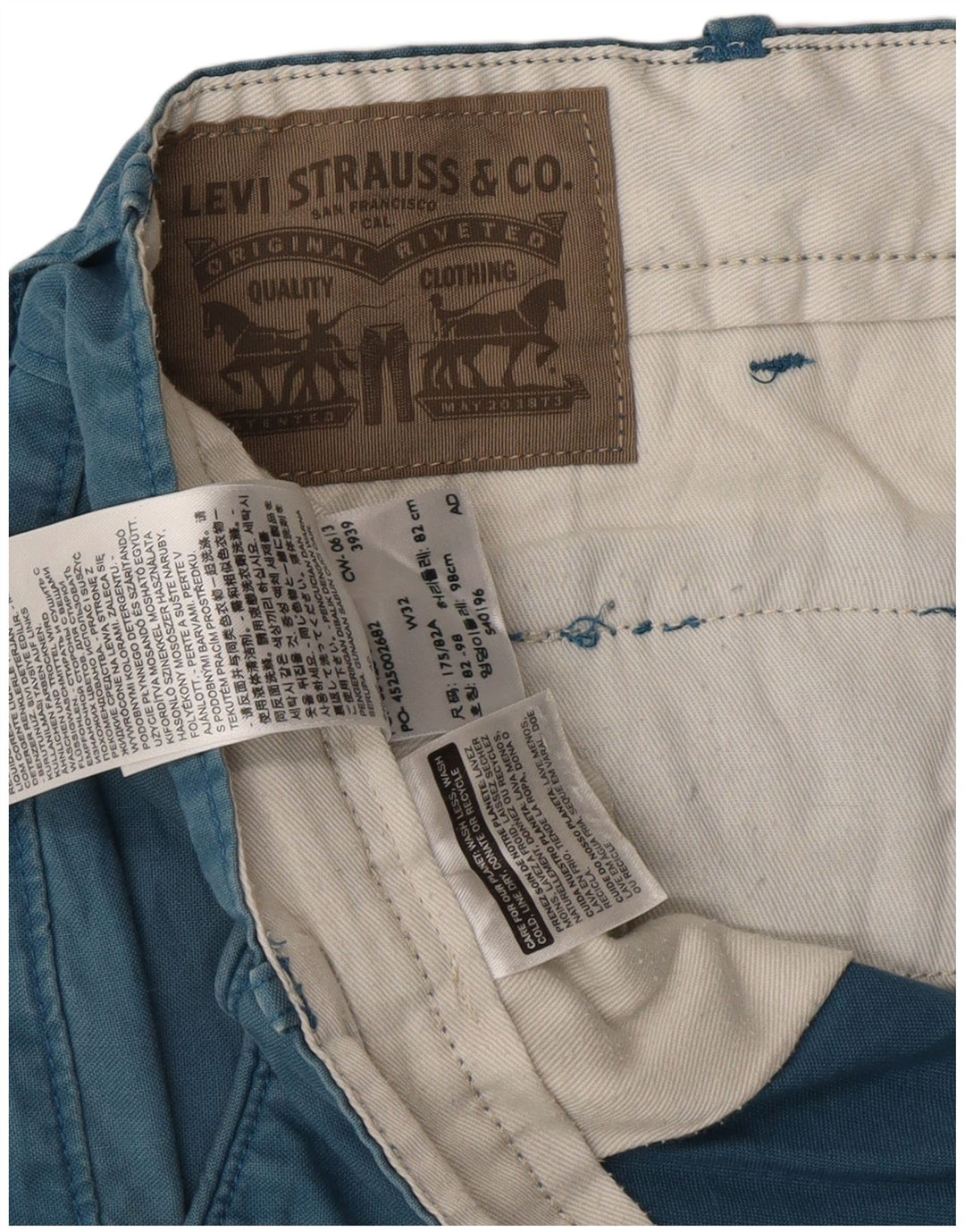 Женские шорты чинос LEVI'S W32, большие синие, хлопок