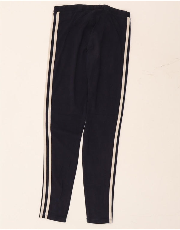 Женские леггинсы Adidas UK 8, маленькие, темно-синие, хлопковые