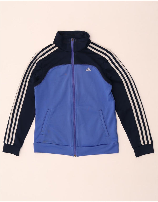 Женская спортивная куртка Adidas Climalite UK 4/6 XS синяя с цветными блоками