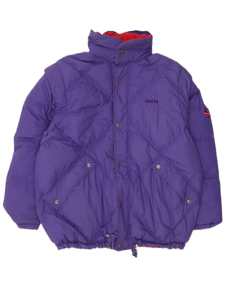 Мужская двусторонняя стеганая куртка оверсайз DIADORA UK 42 XL, красный полиэстер