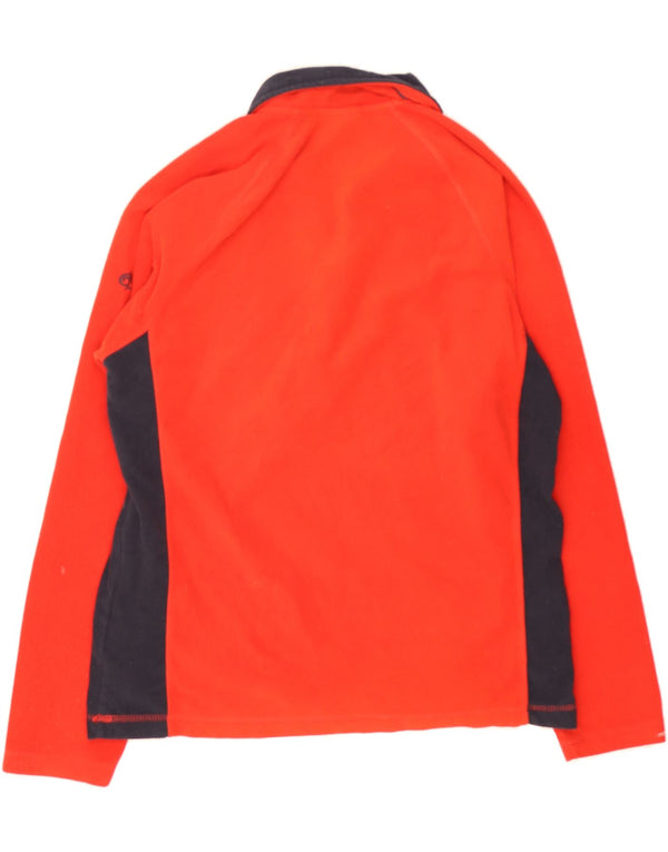 CRAGHOPPERS Mens Zip Neck Fleece Jumper EU 50 Medium Red Colourblock