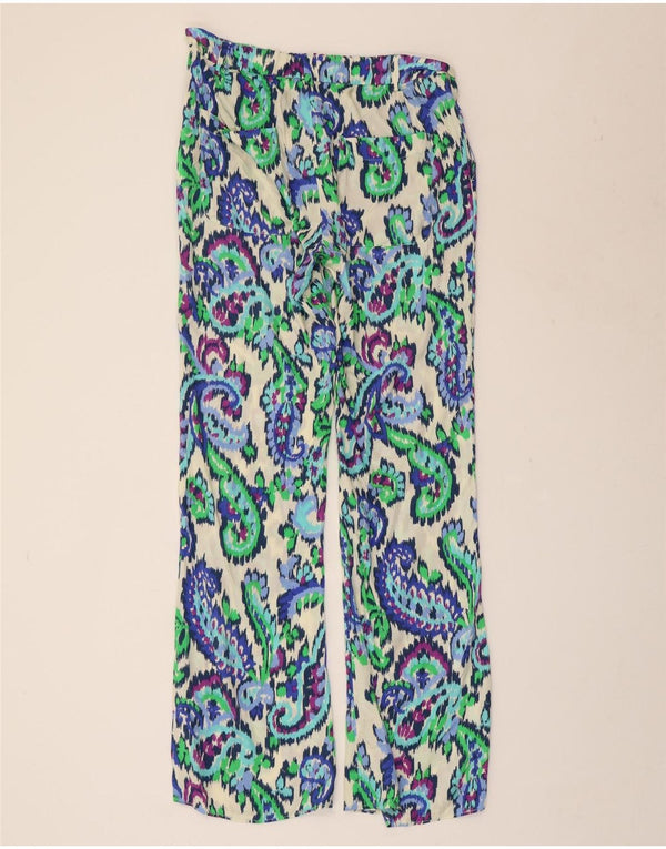 ZARA Женские прямые брюки среднего размера W28 L33 Разноцветный вискоза с пейсли