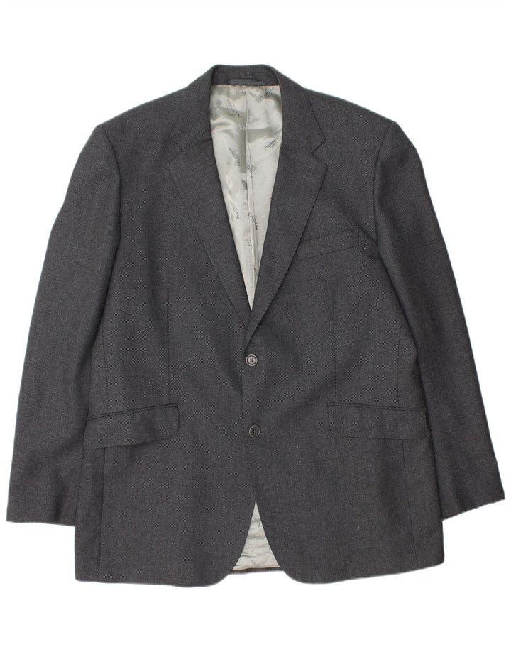 Мужской пиджак Aquascutum на 2 пуговицах, Великобритания, 46, 3XL, серая шерсть