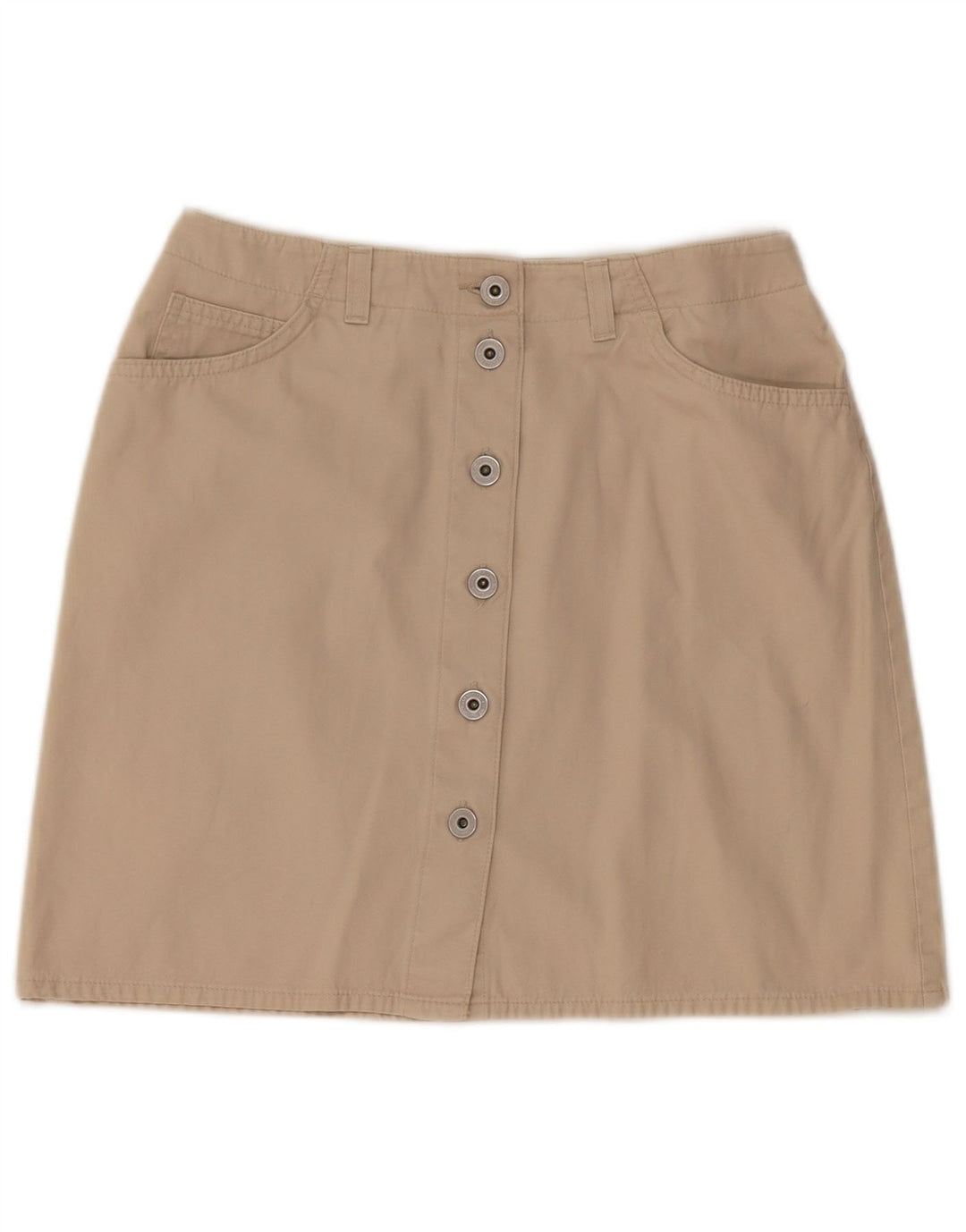 Женская мини-юбка Marks & Spencer UK 12 Medium W28 Бежевый хлопок