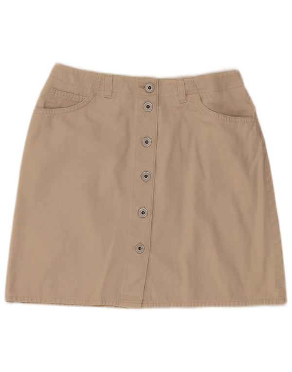 Женская мини-юбка Marks & Spencer UK 12 Medium W28 Бежевый хлопок