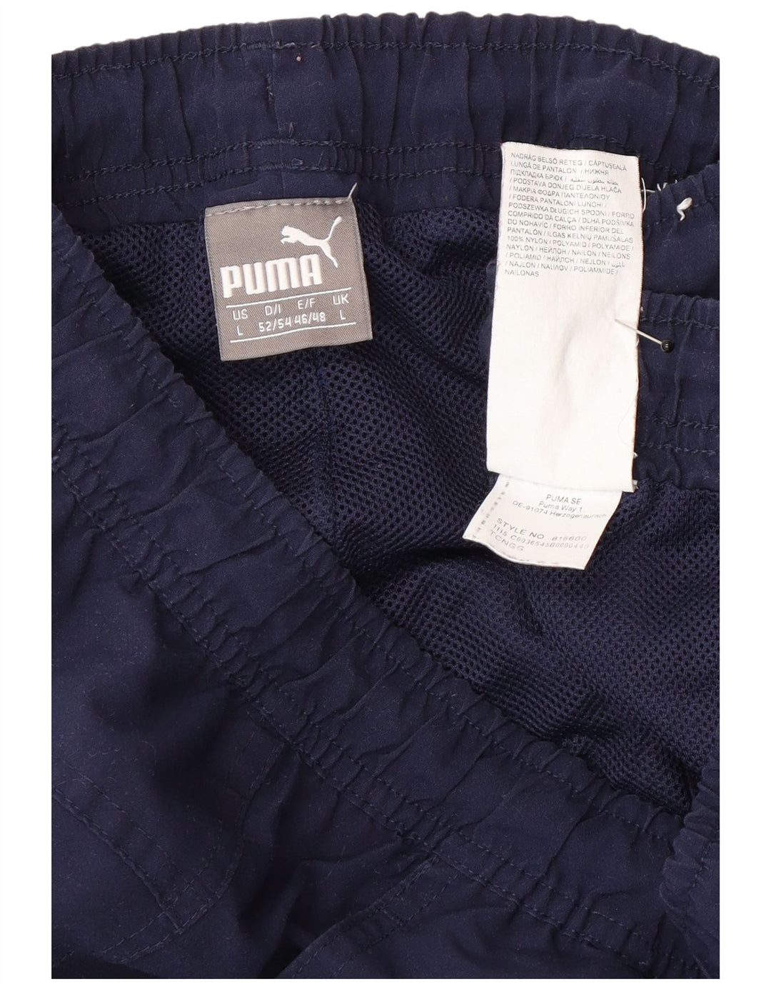Мужские спортивные брюки Puma, большие темно-синие нейлоновые брюки