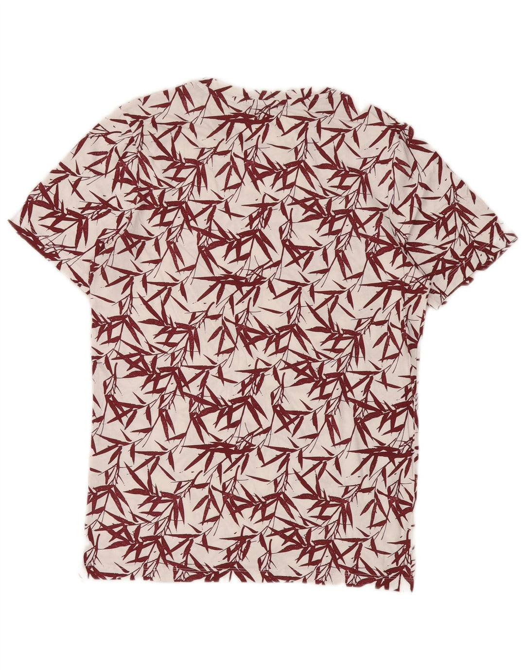 Jack & Jones Мужская футболка из хлопка среднего размера белого цвета с цветочным принтом