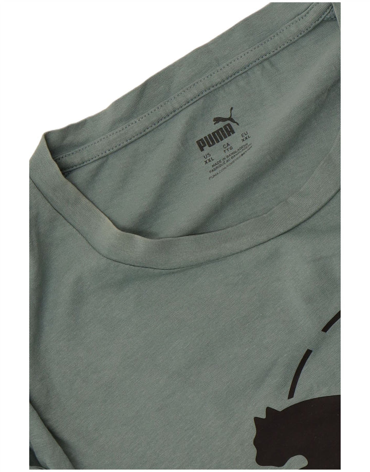 Мужская футболка с рисунком Puma 2XL зеленая