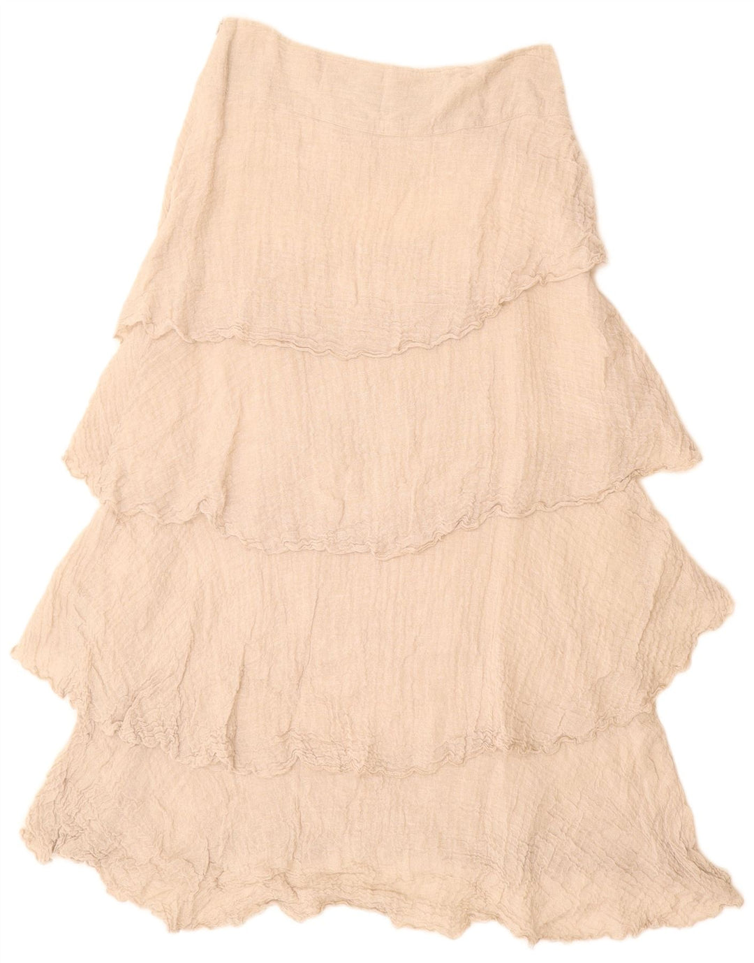 ВИНТАЖНАЯ женская многоярусная юбка с завышенной талией W28, средний бежевый