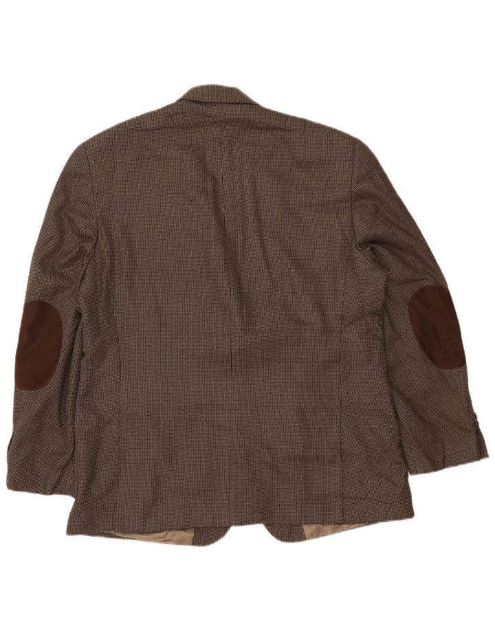 IZOD Мужской пиджак с 2 пуговицами UK 44 2XL Коричневый вискоза в тонкую полоску