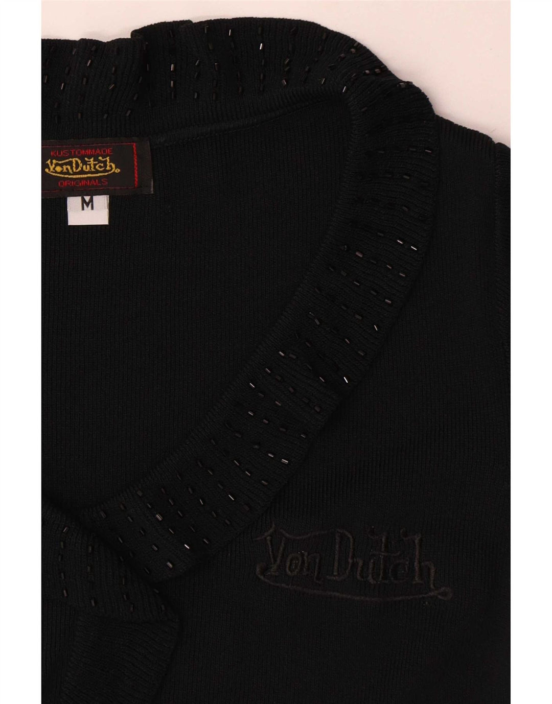 Женская блузка Von Dutch Top UK 12, средний черный из микрофибры