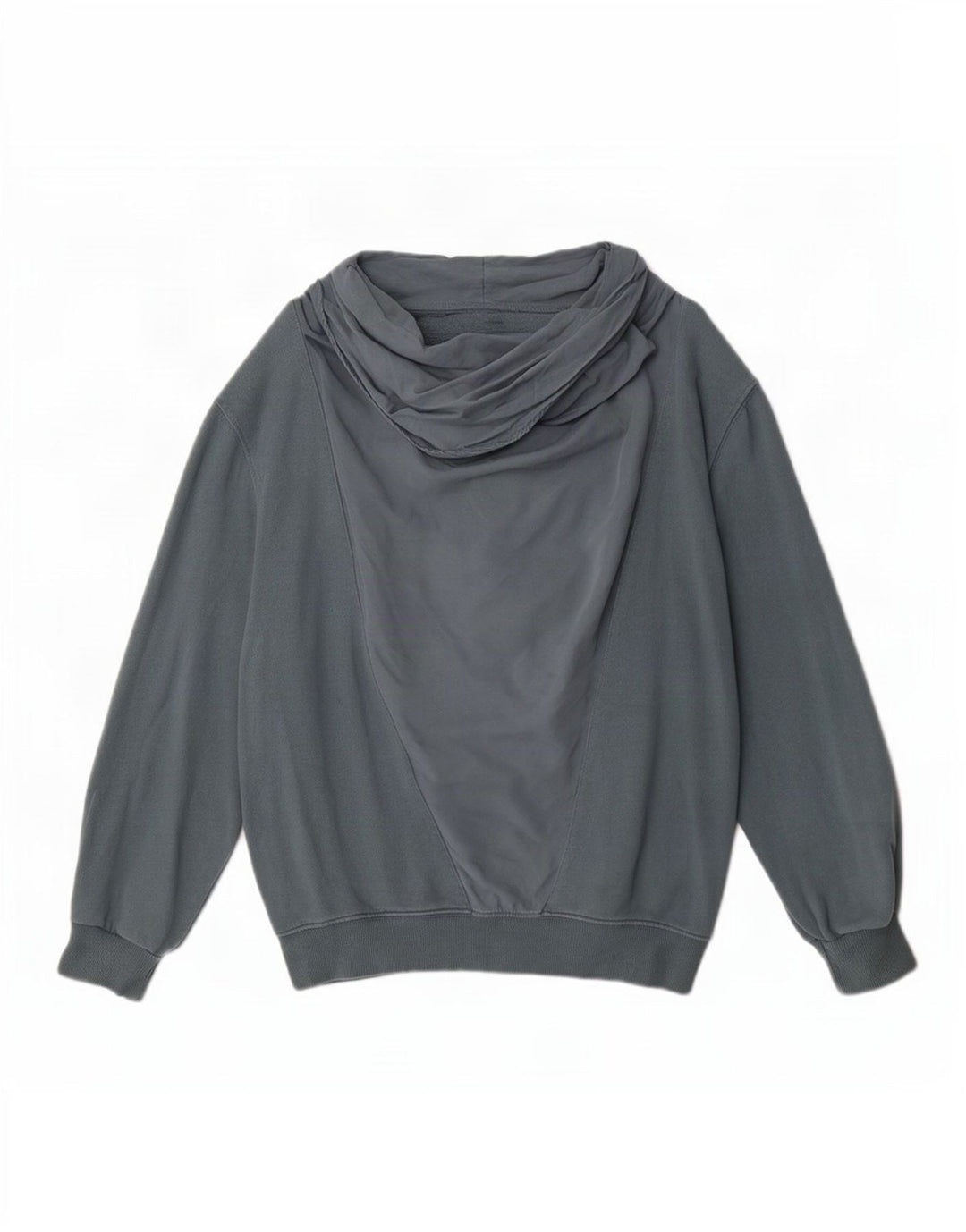 Женский джемпер оверсайз Zara UK 14, хлопковый средний серый цвет