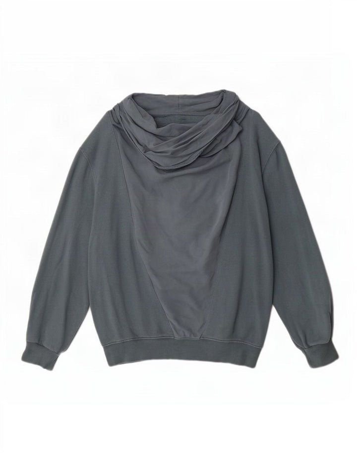 Женский джемпер оверсайз Zara UK 14, хлопковый средний серый цвет